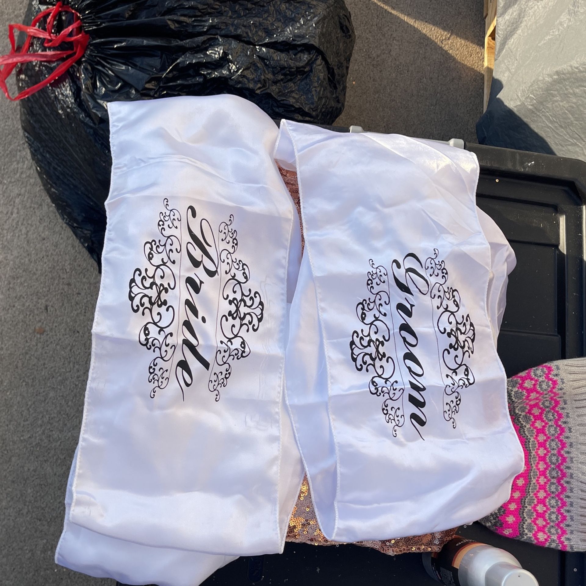 Bride & Groom Chair Ties