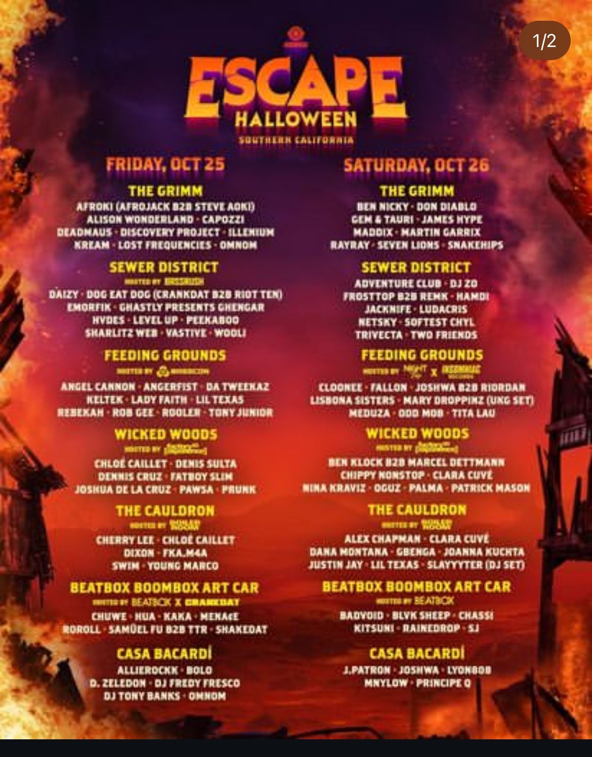 Escape VIP 2 Day, 25th-26th