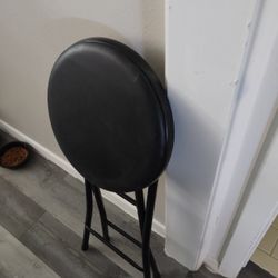 Foldable Stool Black Handy Takes Up Little Space