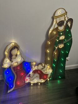 Holiday Time Light-Up LED Nativity Scene