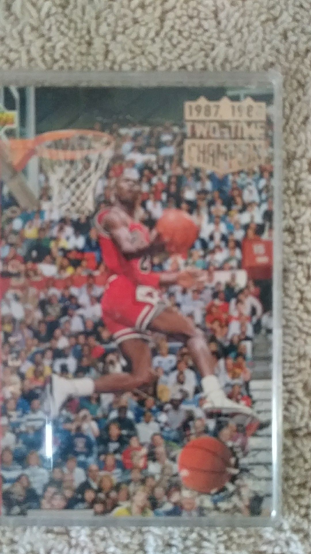 1987 88 two time Champion collectible Michael Jordan card,All Products : American Fashion Style Bags On Sale