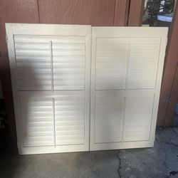 Solid wood blinds measures 53 wide and 47 high