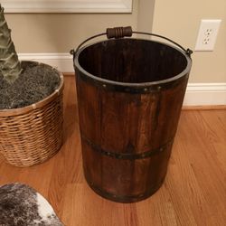 Gorgeous, Decorative Wooden Bucket