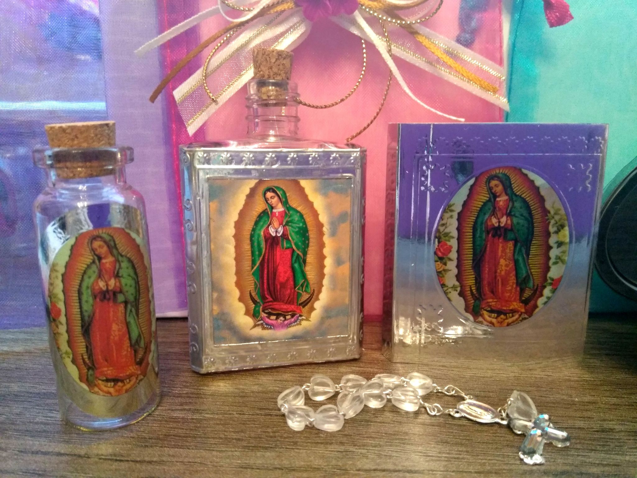 Recuerdos y figuras virgen Guadalupe .