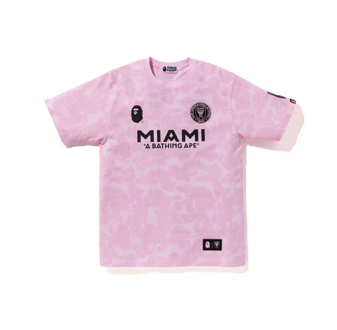 Bape x Inter Miami Pink Camo Messi jersey 