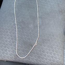 925 Italy Silver Necklace 9 1/2 Inch Long 