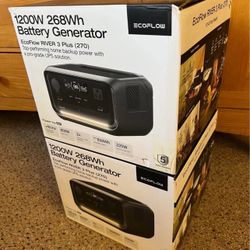 NEW EcoFlow River 3 Plus - 1200W 268Wh Battery Solar Generator Power Station
