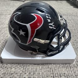 Woody Marks Signed Autograph Houston Texans Speed Mini Helmet (Metabilia Coa)