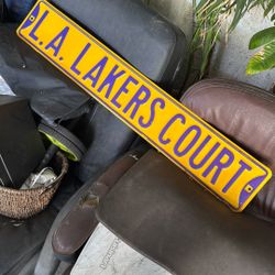 Authentic Street Sign Los Angeles Lakers Court Street Sign