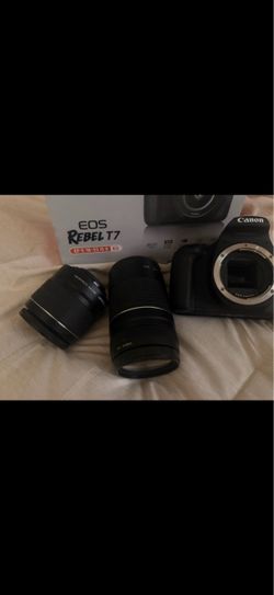 Canon EOS Rebel T7 DSLR Camera with Two Lenses
