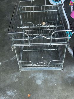 2-tier pull-out cabinet organizer