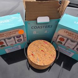 Lifver Coasters- 8 count per box- New