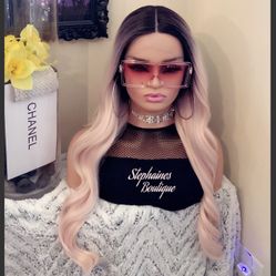 Human Hair Blended Lace Front Wig 