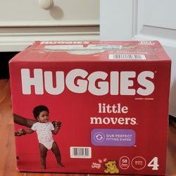 Huggies Little Movers Baby Disposable Diapers - Size 4 and 58 Count