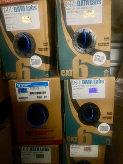 1000ft Cat6 Plenum (CMP) Data Cable - Blue