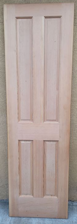Unfinished Wood Interior Door 4-Panel