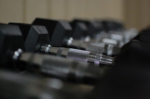 New Rubber Hex DBs 5-100lbs (Dumbbells)& Racks