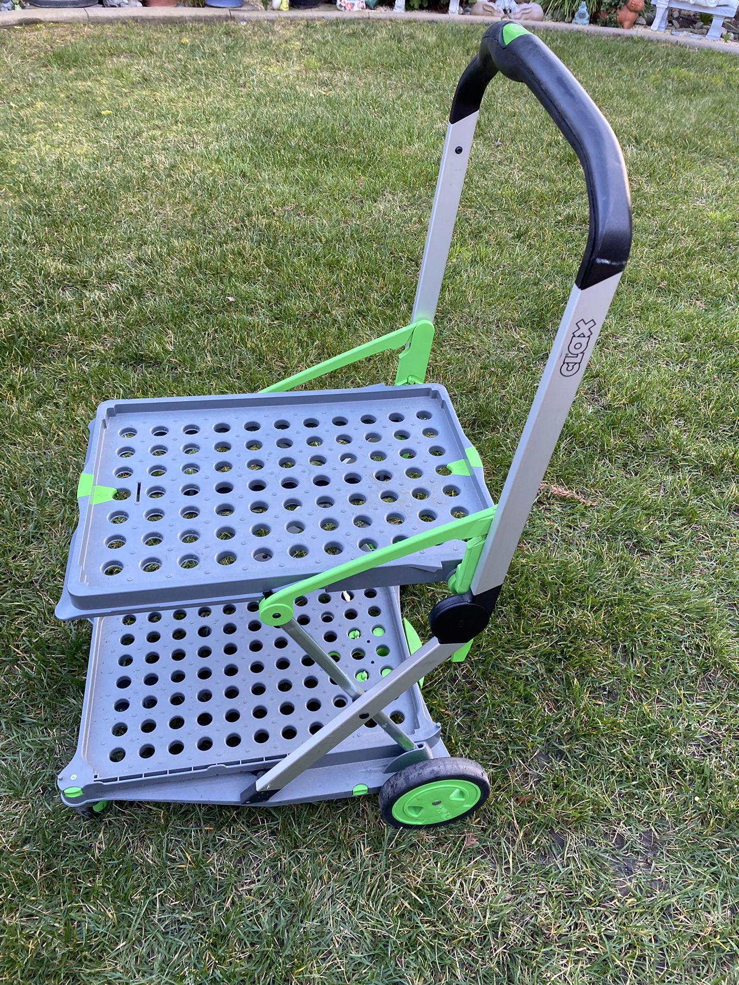 Clax 2 tiers multi use folding trolley/cart