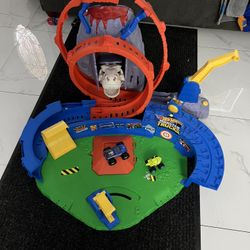 Monster Trucks T-Rex Volcano Arena Play Set $45 And Big Monster Truck Remote Control $45 