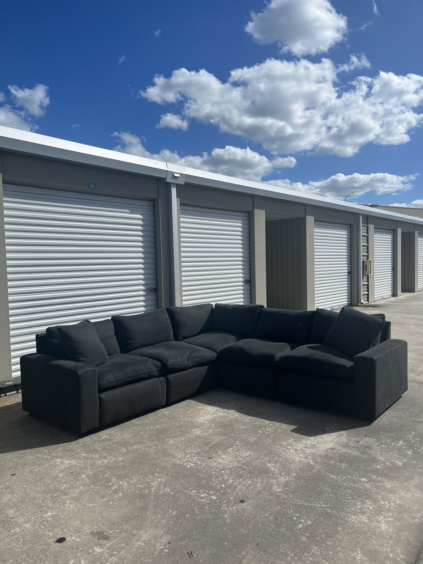 Black Sectional Cloud Couch