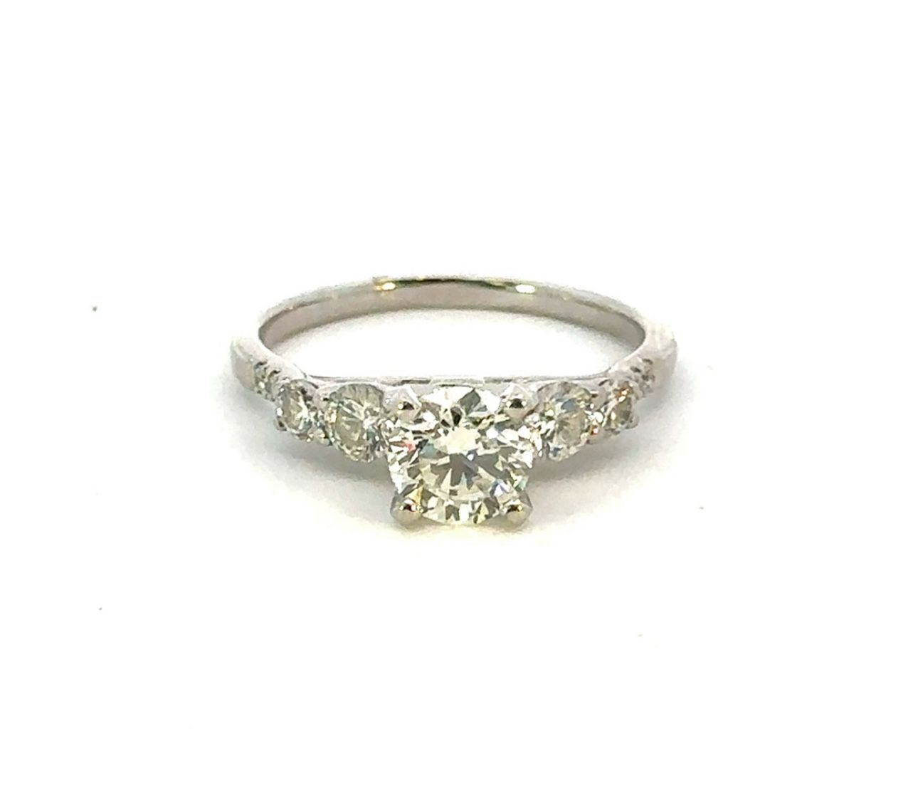 Woman’s Ladies 14k White Gold Diamond 1.04ctw Engagement Ring Size 7 GP3114176