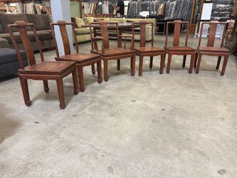 Ming Dynasty Antique Mahogany Dining Room Chairs (Set of 6)