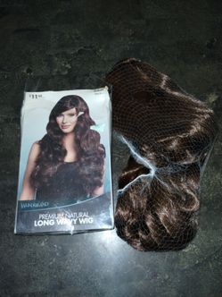Halloween Wig, Long, medium brown. Brand new.