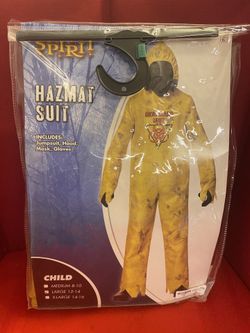 New Spirit Of Halloween Child 12-14 Costume Hazmat Suit