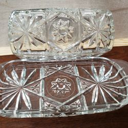 Vintage Anchor Hocking Star Of David Covered Butter Dish 
