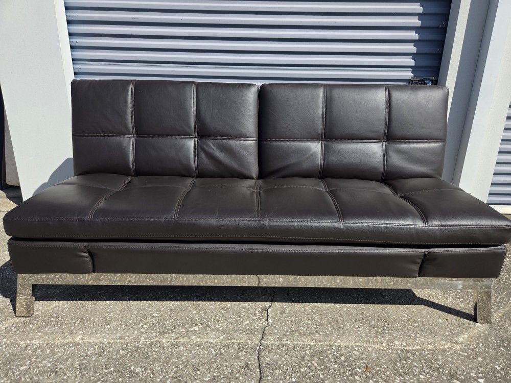 Like New Brown Futon / Sofa