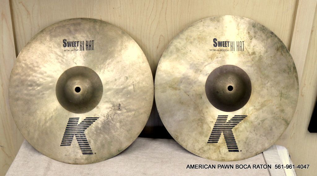 Zildjian14-Inch K Sweet Collection Hi Hat Cymbals Top & Bottom (Pair) Used