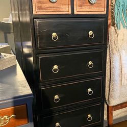 Two Toned Tall Skinny Solid Wood Dresser ***FREE LOCAL DELIVERY***