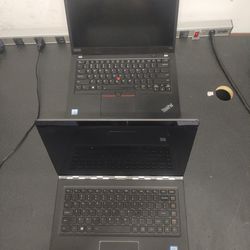 2 Lenovo Laptops for Sale 1 Cracked Screen 1 No Power Adapter