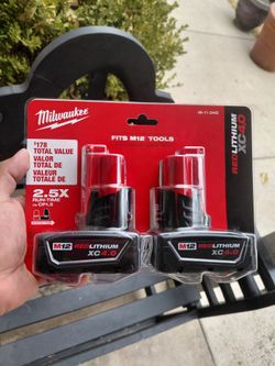 (2) 4.0 Milwaukee M12 Batteries