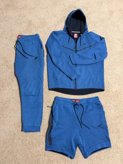 🔥 NIKE TECH FLEECE MATCHING 3-PIECE TRACKSUIT SET (Jacket, Pants & Shorts) Men's XL EXCELLENT 🔥