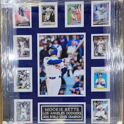 Dodgers WS Champion Mookie Betts Custom-Framed 10-Card Display Piece 