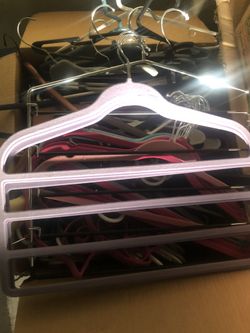 Hundreds Of Velvet Hangers 