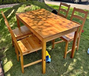 IKEA wooden kitchen dining table set