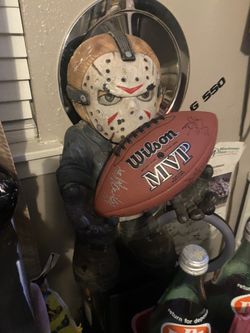 Jason Halloween Candy Bowl Holder With Stainless Steel Bowl For Candy24”