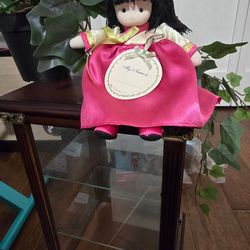 Green Tree Wind Up Korean Doll with tag