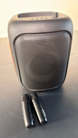 Bass Jaxx KM-0008 Bluetooth Karaoke Speaker + 2 Wireless Microphones