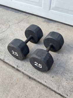 Metal Hex Dumbbells - 50 Lbs