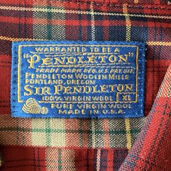 Men’s Pendleton “Sir Pendleton” XL Shirt – 100% Virgin Wool – Made in USA 