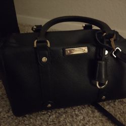  Calvin Klein Purse, Hardly Used, Faux Black Leather 