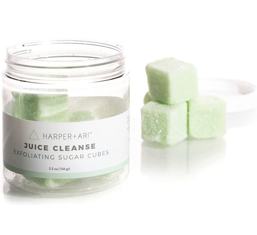 🆕 Harper + Ari Sugar Scrub Cubes (Juice Cleanse, 10 Cubes/5.3oz), Exfoliating Body Scrub in Single Use