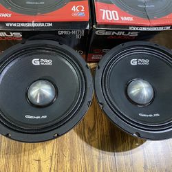 New Pair 10” Genius Audio Bullet Midrange Loud Speakers 