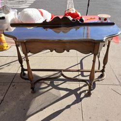 vintage or antique Louis XV style walnut console or hall table