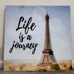 Framed Inspirational Eiffel Tower Picture