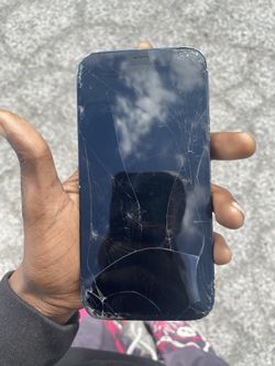 Apple iPhone 12 Pro Max 256GB Blue Unlocked Damaged Screen and Back Mag safe