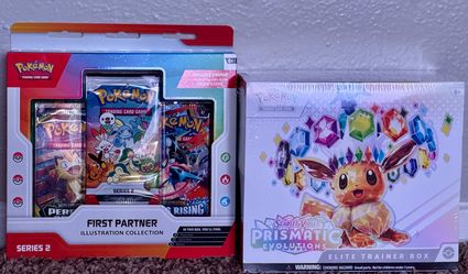Pokémon First Partner and Prismatic ETB Lot of 2 New Sealed